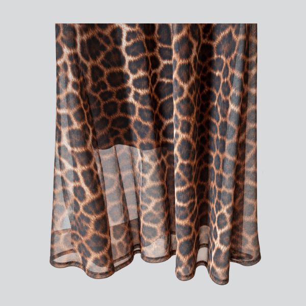 Wild Elegance Leopard Maxi Φόρεμα με Φουλάρι 2 σε 1 - Image 3