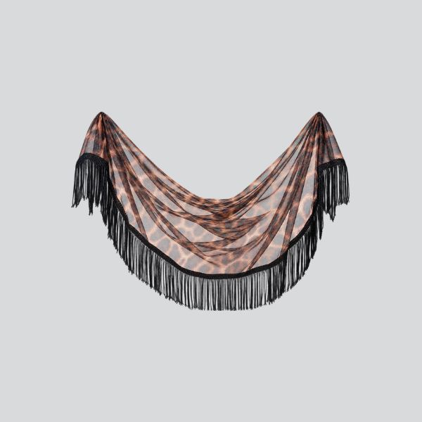 Wild Elegance Leopard Maxi Φόρεμα με Φουλάρι 2 σε 1 - Image 4