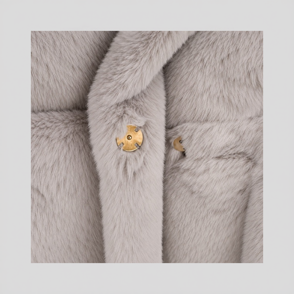 Γυναικεία Γούνα Οικολογική Soft Luxe με Πέτο & Τσέπες - Image 3