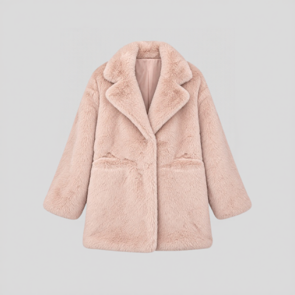 Γυναικεία Γούνα Οικολογική Soft Luxe με Πέτο & Τσέπες - Image 4