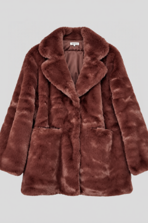 Γυναικεία Γούνα Οικολογική Soft Luxe με Πέτο & Τσέπες